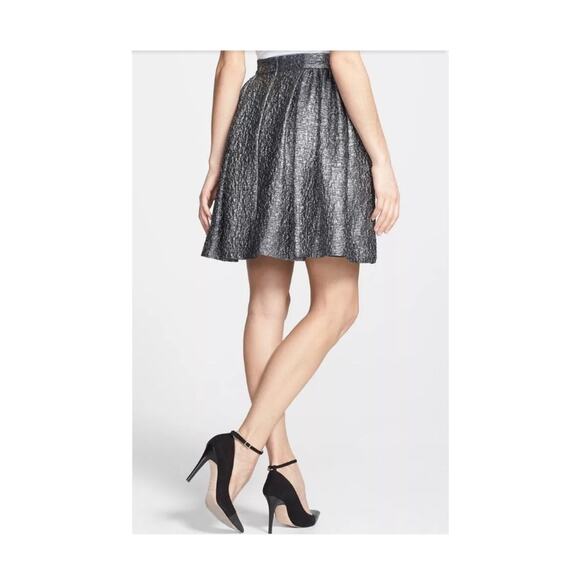 KATE SPADE NEW YORK METALLIC TWIRL REVERSE PLEAT COCKTAIL PARTY SKIRT SZ 0 $348 - Picture 3 of 11